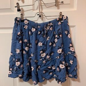 Cotton On Blue Floral Skater Skirt